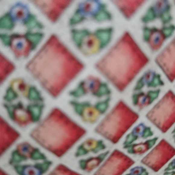 Vintage Rate Blocks Floral Cotton Sewing - Quilting Fabric 3 YARDS - Picture 9 of 9